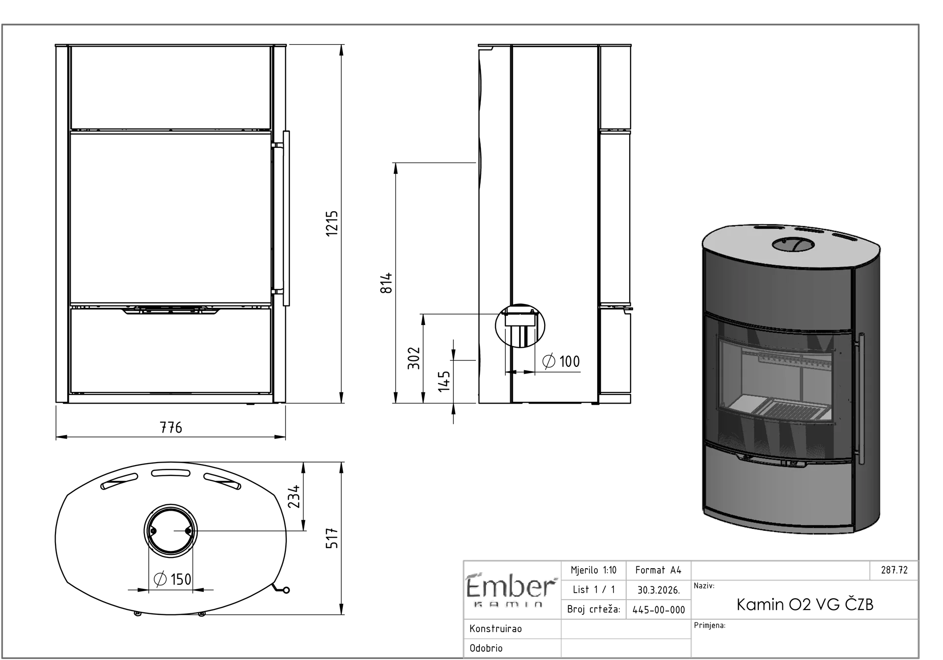 O2 FG rounded sides - Ember Kamin 