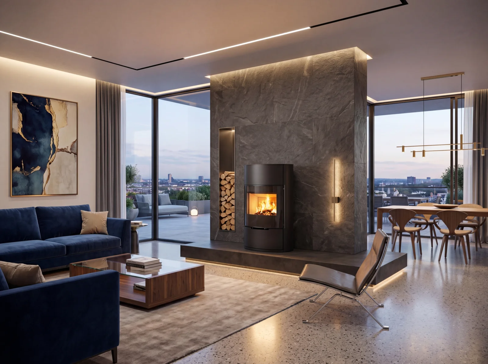 O2 FG rounded sides - Ember Kamin 